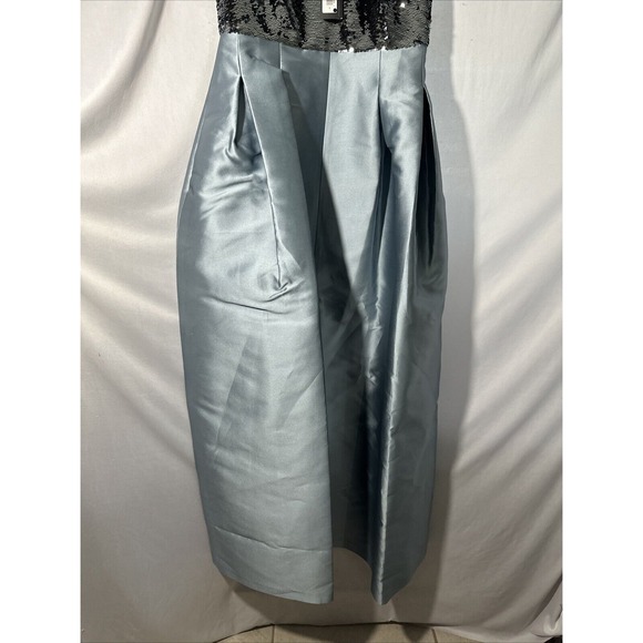 NWT‎ $995 SACHIN & BABI [ 8 ] A Line Sequin Erica Ball Gown Silver Ash Blue - Picture 10 of 13